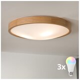  Brilagi-LED RGBW prigušiva stropno svetlo CARVALHO SLIM 3xE27/15W/230V Wi-Fi hrast preč. 47 | Eponuda.com