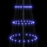 vidaXL LED božično drevesce Modra 138.5 x 138.5 x 399 cm Kovina | Shoptok.si