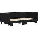  Dnevni krevet na razvlačenje crni 90 x 190 cm baršunasti | shoptok.hr