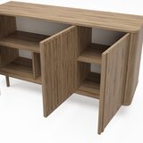 Marckeric Komoda v hrastovem dekorju v naravni barvi 138x80x40 cm Salma – | Shoptok.si