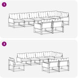  Set vanjskih sofa 8 kom. Prirodna i svjetlosiva | shoptok.hr