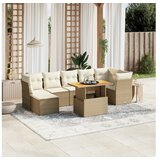 vidaXL 8-dijelni set vrtnih sofa od poliratana s jastucima bež | shoptok.hr