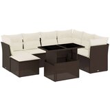 vidaXL 8-dijelni set vrtnih sofa s jastucima smeđi od poliratana | shoptok.hr