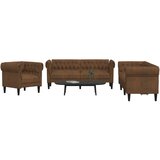 3-dijelni set sofa smeđi od tkanine | shoptok.hr
