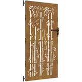  Vrtna vrata 85 x 175 cm od čelika COR-TEN s uzorkom bambusa | shoptok.hr