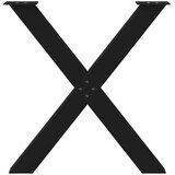 vidaXL Noge za blagovaonski stol u obliku slova X, 3 kom, crne, 70 x (72-73) cm, čelik | shoptok.hr