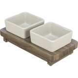 Trixie set od 2 činije city style - keramika i drvo | ePonuda.com