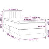  Box spring postelja z vzmetnico LED modra 80x200 cm blago, (20894684) | Shoptok.si