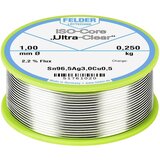 Felder Löttechnik iso-core ''ultra clear'' SAC305 spajkalna palica tuljava Sn96\,5Ag3Cu0\,5 0.250 kg 1 mm, (20428779) Cene