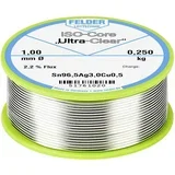 iso-core ''ultra clear'' SAC305 spajkalna palica tuljava Sn96\,5Ag3Cu0\,5 0.250 kg 1 mm, (20428779)