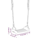  Sjedala za ljuljačke s užadi 2 kom plava 37 x 15 cm polietilen | shoptok.hr