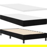 vidaXL Box Spring krevet s madracem crni 100x200 cm baršun | shoptok.hr
