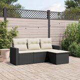 vidaXL 4-dijelni set vrtnih sofa od poliratana s jastucima crni | shoptok.hr
