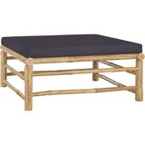  5-dijelna vrtna garnitura od bambusa s tamnosivim jastucima | shoptok.hr