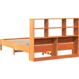 vidaXL Knjižna postelja brez vzmetnice vošč. rjava 140x200 cm borovina | Shoptok.si