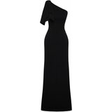 Trendyol black plain fitted woven evening dress & prom dress Cene
