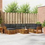  Set vanjskih sofa 9 kom. Prirodna i antracit | shoptok.hr
