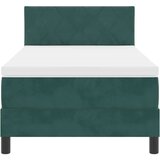 Krevet s podnicom i madracem &amp LED Tamno zelena 90x190 cm Baršun | shoptok.hr