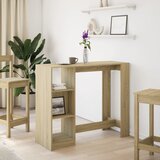  Barski stol s policom boja hrasta 124x46x103,5 cm drveni | shoptok.hr