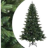  Umjetno božićno drvce s nogom 210 cm PVC i metal Zelena | shoptok.hr