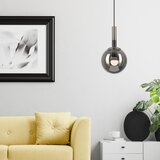  Visilica na sajli ROLLO 1xE14/5W/230V mat hrom/dimljeno staklo | Eponuda.com