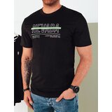 DStreet Koszulka męska z nadrukiem czarna | Shoptok.si