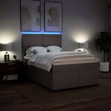 vidaXL Box spring postelja z vzmetnico taupe 140x190 cm blago, (21321572) | Shoptok.si