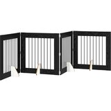  Vrata za pse s postoljem 4 pcs Crni hrast 80 x 80 cm | Eponuda.com