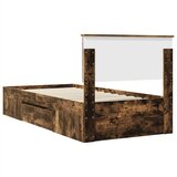  Krevetna konstrukcija s uzglavljem Dimljeni hrast 100 x 200 m | shoptok.hr