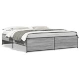 Furnova Posteljni okvir siva sonoma 200x200 cm inž. les in kovina, (21936260) | Shoptok.si