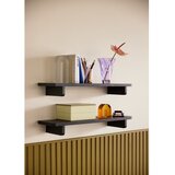 Hübsch Črna polica v hrastovem dekorju 80 cm Poke – | Shoptok.si