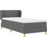 vidaXL box spring krevet s madracem u tamnosivoj boji, 90x190 cm, tkanina | shoptok.hr