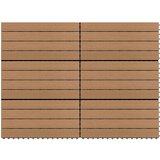  Pločice za decking 6 pcs Smeđa 60 x 30 cm Drvoplastična smjesa | shoptok.hr