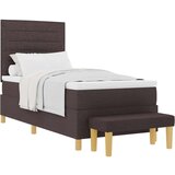  Krevetna konstrukcija s madracem Set od 2 Smeđa Tkanina | shoptok.hr