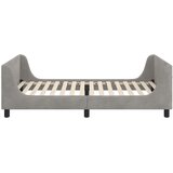 Krevet za djecu s uzglavljem Svijetlo siva 90 x 200 cm Baršun | shoptok.hr