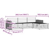  Set vanjskih sofa 5 pcs Čvrsto drvo akacije | shoptok.hr