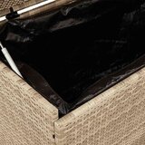 vidaXL Vrtna kutija za pohranu s kotačima bež 160x55x75 cm poliratan | shoptok.hr