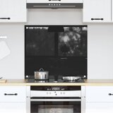  Kuhinjski zid Crna 70 x 60 cm Staklo otporno na udarce | shoptok.hr