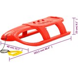  Dječje sanjke crvene 102,5 x 40 x 23 cm od polipropilena | Eponuda.com