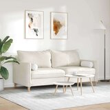 vidaXL Blazine 2 pcs Bela Ø 15 x 40 cm blago | Shoptok.si