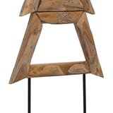 vidaXL Božično drevo z stojalom Rjava 150 cm Trdna tikovina | Shoptok.si