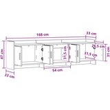 TV ormar 168 x 33 x 47 cm Crni hrast Konstruirano drvo | Shoptok.si