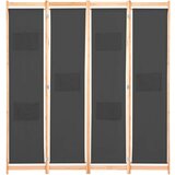 vidaXL Paravan 4-delni 160x170x4 cm sivo blago | Shoptok.si