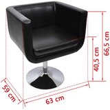 vidaXL Barski stol 2 kosa umetno usnje črne barve | Shoptok.si
