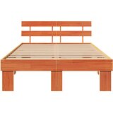  Krevetna konstrukcija s uzglavljem Vosak smeđa 140 x 190 cm | shoptok.hr