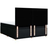 vidaXL Krevet s oprugama i madracem crni 200x200 cm od tkanine | shoptok.hr