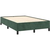 vidaXL Krevet box spring s madracem tamnozeleni 120x190 cm baršunasti - Tamnozelena 120 x 190 cm Blok s kvadratima | shoptok.hr