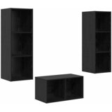  Set TV komoda Crni hrast 37 x 37 x 107 cm Konstruirano drvo | shoptok.hr