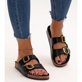 Gemre Black flip-flops on cork sole Oline | Shoptok.si