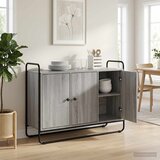  Komoda Siva Sonoma 102 x 35 x 75 cm Prerađeno drvo Slike